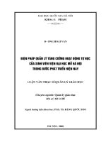 Biện pháp quản lý công tác bồi dưỡng nghiệp vụ sư phạm cho giảng viên trường cao đẳng truyền hình trong giai đoạn hiện nay 