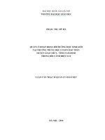 Quản lý hoạt động bồi dưỡng học sinh giỏi tại trường trung học cơ sở giao thủy huyện giao thủy, tỉnh nam định trong bối cảnh hiện nay 