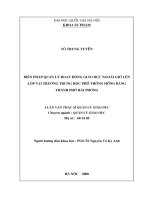 Biện pháp quản lý hoạt động giáo dục ngoài giờ lên lớp tại trường trung học phổ thông hồng bàng thành phố hải phòng 