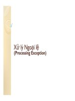 Lập trình căn bản Java  Xử lý ngoại lệ