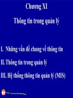 Bài giảng Quản trị học đại cương: Chương 11  ThS. Trương Quang Vinh