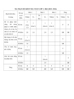 Đề kiểm tra học kì 1 môn Toán lớp 3 năm học 2015 - 2016 trường Tiểu học số 1 Mỹ Thành, Bình Định