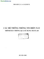 Các hệ thống thông tin hiện nay trình bày thông qua sử dụng matlab   proakis j  g, 482 trang