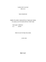 Phiên tòa phúc thẩm dân sự theo quy định của bộ luật tố tụng dân sự việt nam 