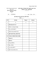 Mẫu số 05/KH-TTKT: Mẫu bảng kế hoạch thanh tra, kiểm tra bảo hiểm