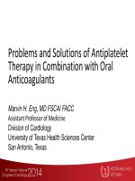 Thách thức và giải pháp khi phối hợp kháng ngưng tập tiểu cầu với kháng đông đường uống 
