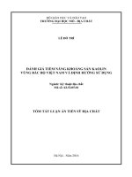 Đánh giá tiềm năng khoáng sản kaolin vùng bắc bộ việt nam và định hướng sử dụng (TT) 