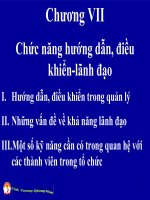 Bài giảng Quản trị học đại cương: Chương 7  ThS. Trương Quang Vinh