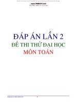 ĐỀ THI ĐẠI HỌC HAY NHẤT