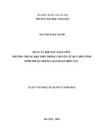 Quản lý đội ngũ giáo viên trường trung học phổ thông chuyên lê quý đôn tỉnh ninh thuận trong giai đoạn hiện nay 