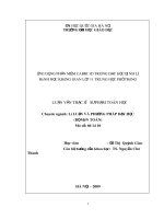 Ứng dụng phần mềm cabri 3d trong dạy học định lí hình học không gian lớp 11 trung học phổ thông