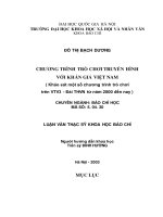 Chương trình trò chơi truyền hình với khán giả việt nam 