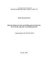 Đảm bảo thông tin tư liệu của hệ thống quản lý tin học hóa hồ sơ cán bộ, công chức ở văn phòng quốc hội 