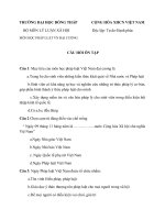 Câu hỏi và đáp án môn pháp luật Việt Nam đại cương