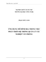 Ứng dụng mô hình RIA trong việc phát triển hệ thống quản lý tác nghiệp văn phòng 