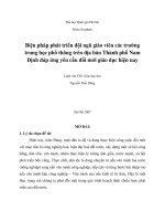 Biện pháp phát triển đội ngũ giáo viên các trường trung học phổ thông trên địa bàn thành phố nam định đáp ứng yêu cầu đổi mới giáo dục hiện nay 