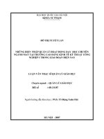 Những biện pháp quản lý hoạt động dạy học chuyên ngành may tại trường cao đẳng kinh tế   kỹ thuật công nghiệp i trong giai đoạn hiện nay 