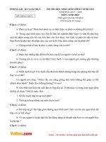 Đề thi học sinh giỏi môn Sinh học lớp 8 phòng GD&ĐT Nam Trực, Nam Định năm 2015 - 2016