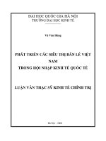 Phát triển các siêu thị bán lẻ việt nam trong hội nhập kinh tế quốc tế 