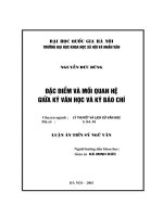 Đặc điểm và mối quan hệ giữa ký văn học và ký báo chí 