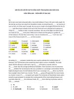 Tài liệu ôn tập thi công chức tỉnh Quảng Nam năm 2016 tiếng Anh phần điền từ