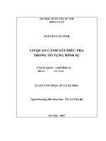 Cơ quan cảnh sát điều tra trong tố tụng hình sự (tt)