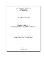 Đảm bảo pháp lý về quyền con người ở việt nam hiện nay 