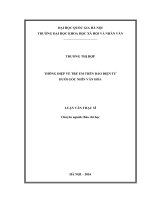 Thông điệp về trẻ em trên báo điện tử dưới góc nhìn văn hóa 