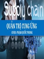 BÀI TẬP TIỂU LUẬN Quản trị cung ứng công ty coca cola việt nam
