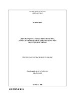 Biện pháp quản lý hoạt động bồi dưỡng nâng cao trình độ tiếng anh cho giảng viên học viện quốc phòng 