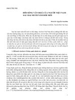 Đời sống văn hóa của người việt nam sau hai mươi năm đổi mới