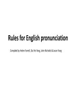 Pronunciation rules 2, 8 5 13