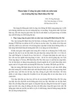 Tham luận về công tác giáo trình các môn toán của trường đại học bách khoa hà nội