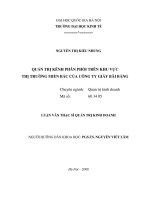 Quản trị kênh phân phối trên khu vực thị trường miền bắc của công ty giấy bãi bằng 