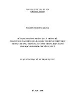 Sử dụng phương pháp vật lý thống kê nhằm nâng cao hiệu quả dạy học nội dung nhiệt học trong chương trình vật lý phổ thông hiện hành cho học sinh khối chuyên vật lý 