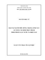 Bảo vệ người tiêu dùng trong lĩnh vực an toàn, vệ sinh thực phẩm theo pháp luật nước ta hiện nay