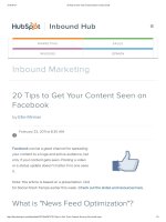 20 tips to get your content seen on facebook