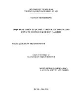 Hoạch định chiến lược kinh doanh cho công ty cổ phần UME đến năm 2020 