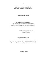 Nghiên cứu giải pháp quản trị hệ thống và ứng dụng trên công nghệ internet intranet 