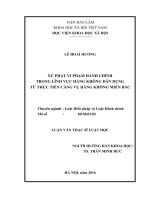 Xử phạt vi phạm hành chính trong lĩnh vực hàng không dân dụng từ thực tiễn Cảng vụ Hàng không miền Bắc