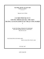 Các biện pháp quản lý chương trình giáo dục thể chất trường cao đẳng kinh tế   kỹ thuật công nghiệp i trong giai đoạn hiện nay 