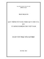 Quy trình tố tụng theo quy chế của ICC và kinh nghiệm cho việt nam 
