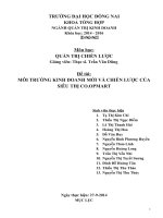 TIỂU LUẬN môn QUẢN TRỊ CHIẾN lược   đề tài môi TRƯỜNG KINH DOANH mới và CHIẾN lược của SIÊU THỊ CO OPMART
