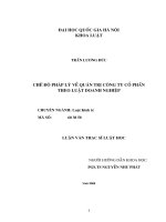 Chế độ pháp lý về quản trị công ty cổ phần theo luật doanh nghiệp 