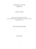 Pháp luật về giải quyết việc làm cho lao động dôi dư do đổi mới và sắp xếp lại doanh nghiệp nhà nước 