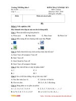 Đề thi học kì 1 môn Tin học lớp 3 trường tiểu học Đồng Kho 1, Bình Thuận năm 2015 - 2016