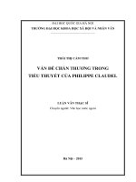 Vẫn đề chấn thương trong tiểu thuyết của philippe claudel 