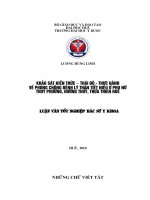 Khảo sát kiến thức, thái độ, thực hành về phòng chống các bệnh thận tiết niệu ở phụ nữ xã Thuỷ Phương, Huyện Hương Thuỷ, Tỉnh Thừa Thiên Huế