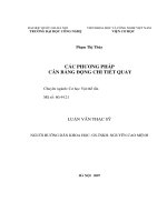 Các phương pháp cân bằng động chi tiết quay 