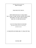 Những biện pháp quản lý hoạt động dạy và học của hiệu trưởng trường trung học phổ thông nam trực tỉnh nam định theo yêu cầu đổi mới giáo dục 